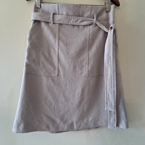 Aritzia Wilfred High Waist Belted Pockets Mini Skirt Size 6. - Picture 6 of 10